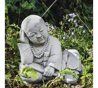 Stone Cast Drummer Monk Garden Ornament
