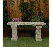 Stone Cast Garden Bench Seat Kazakh Design