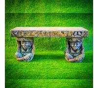 Stone Cast Garden Bench Seat Pixie Goblin Magical Design 100 M