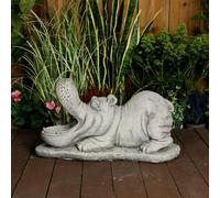 Stone Cast Large Hippo Ornament