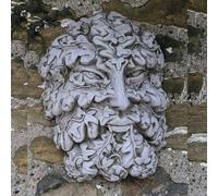 Stone Cast Large Leaf Male Wall Plaque