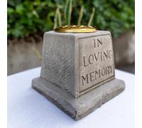 Stone Cast Memorial Vase For Graveside