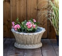 Stone Cast Oval Shaped Planter Pot