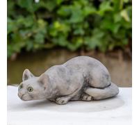 Stone Cast Prowling Cat Sculpture