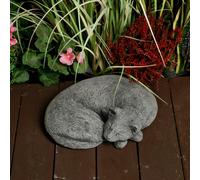 Stone Cast Sleeping Cat Ornament