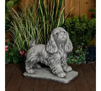 Stone Cast Standing Cocker Spaniel Garden Ornament
