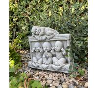Stone Cast Three Wise Monks Wall Plaque