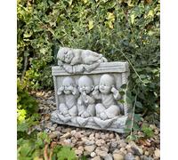 Stone cast Three Wise Monks Wall Plaque