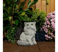 Stone Cast Upright Persian Cat Statues Garden Ornament