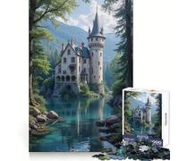 Stone Castle by The Lake Puzzles for Adults 1000 Pieces Strengthen Memory Stress Relief Smooth Edge Heartfelt Gift 38x52cm