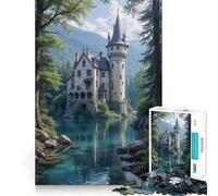 Stone Castle by The Lake Puzzles for Adults 1000 Pieces Strengthen Memory Stress Relief Smooth Edge Heartfelt Gift 38x52cm