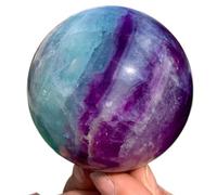 Stone Color Fluorite Ball Quartz Crystal Home Office Decoration(Size:410-500g)