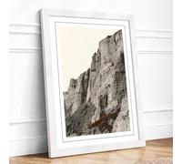 Stone Columns Minimalist Framed Wall Art Print A3 (42×29.7cm) White, Wall Decor for Living Room, Bedroom, Office & Home, Ready to Hang, Art Gift