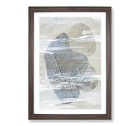 Stone Composition Framed Print | A2 Walnut Framed Wall Art | Ready to Hang | Modern Nature Picture | Living Room Bedroom Lounge Office
