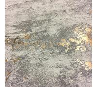 Stone Concrete Industrial Wallpaper Paste The Wall ON4201 Grey Metallic Copper