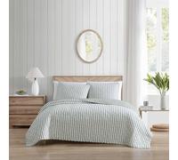 Stone Cottage - Full/Queen Double Quilt Set, Reversible Cotton Bedding with Matching Shams, Lightweight Home Decor (Willow Way Green)