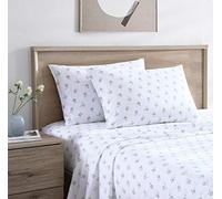 Stone Cottage - Full Sheets, Cotton Percale Bedding Set, Crisp & Cool Home Decor (Green Sketchy Ditsy, Full)