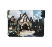 Stone Cottage Garden Premium Leather Laptop Sleeve for MacBook Air 13 Inch | Full-Print PU Leather Protective Case | Stylish Laptop Bag for Women & Men