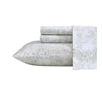 Stone Cottage - Queen Sheet Set, Premium Cotton Percale Bedding Set, Crisp & Cool Floral Home Decor (Hawley Floral Green, Queen)