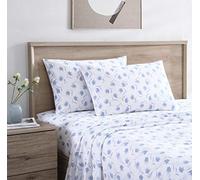Stone Cottage - Queen Sheets, Cotton Percale Bedding Set, Crisp & Cool Home Decor (Floral Breeze, Queen)
