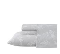 Stone Cottage - Queen Sheets, Cotton Percale Bedding Set, Crisp & Cool Home Decor (Foliage, Queen)