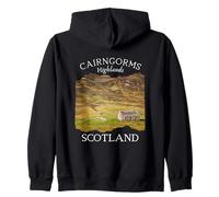 Stone Cottage Scottish Highlands Souvenir Travel UK Kids Zip Hoodie
