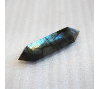 Stone Crystal Column Quartz Hexagonal Feldspar Elongated Double Pointed Wand Decoration Accessories Ornaments (Size : 60-70mm) Gemstone Stone