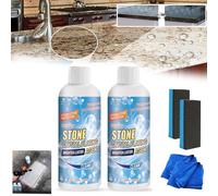 Stone Crystal Plating Agent, Stone Stain Remover Cleaner, Stone Crystal Plating Agent Stone Carving Polishing and Coating Agent Marble for Marble, Granite,Quartz,and More (2)