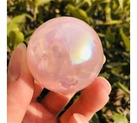 Stone Crystal Powder Rose Quartz Ball Gift Decorative Gift(4cm)