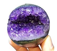 Stone Crystals Brazil Amethyst Geode Quartz Cluster Open Smiling Ball Lucky Wealth Home Decoration Crafts(50-60mm) Gemstone Stone