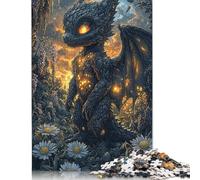 Stone Dragon in Meadow Jigsaw Puzzles Puzzle for Adults Kids. 1000 Piece Great Gifts Challenge Toy Educational Games Home Decoration for Educational Games Gifts 1000pcs (38x26cm)