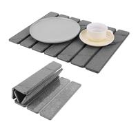 Stone Drying Mat for Kitchen Counter 40x30cm Foldable Non-Slip Stone Drying Pad Reusable Dish Drainer Mat Diatomite Drying Stone Mat with Exquisite Patterns for Sink Dish Rack Marble Worktop Black