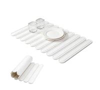 Stone Drying Mat Kitchen, Large Foldable Diatomaceous Earth Dish Drying Mat for Kitchen Counter, Quick Dry Absorbent Stone Pad, Draining Board Mat for Dishes, Sink, Pet Bowls (23.6*15.4in White)