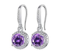 Stone Earhook Four Round Bag Earrings Female Moissanite Is Known For Its Superior Refractive Index And Fiery Colours. The With Earrings Various Sizes, one size, Metal, No Gemstone