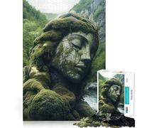 Stone Face in Nature 1000 Pieces Jigsaws Adults Puzzles Gifts Reason Skill Toy Stress Release Exact Cut Santa Wish List 50x75cm