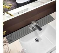 Stone Faucet Mat for Kitchen Sink 23.6 Inch Diatomaceous Earth Quick Drying Stone Kitchen Sink Super Absorbent Quick Drying Around Faucet Stone Sink Splash Guard for Bathroom