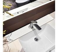 Stone Faucet Mat For Kitchen Sink, Instant Dry Sink Mat, Kitchen Sink Splash Guard Stone, Super Absorbent, Sink Stone Quick Dry Around Faucet For Bathroom Counter (White)