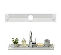 Stone Faucet Mat for Kitchen Sink - Sink Stone Quick Dry Around Faucet Splash Guard Prevent Moisture for Kitchen Bathroom Counter