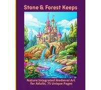 Stone & Forest Keeps: Nature Integrated Medieval Art for Adults, 75 Unique Pages