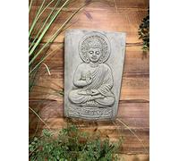 STONE GARDEN BUDDHA ORIENTAL WALL PLAQUE HANGING GIFT ORNAMENT