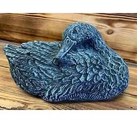 STONE GARDEN CUTE LAYING SLEEPING GOOSE DUCK SWAN STATUE ORNAMENT