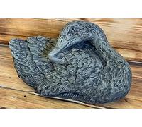 STONE GARDEN CUTE LAYING SLEEPING GOOSE DUCK SWAN STATUE ORNAMENT