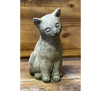 STONE GARDEN CUTE SITTING CAT KITTEN CONCRETE GIFT ORNAMENT