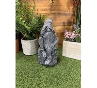STONE GARDEN DETAILED THINKING PIXIE GNOME FAIRY BEARD HAT STATUE ORNAMENT GIFT