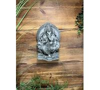 STONE GARDEN GANESH ELEPHANT GOD CUTE BUDDHA WALL PLAQUE GIFT STATUE ORNAMENT