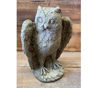 STONE GARDEN LARGE OWL BIRD WILDLIFE GIFT CONCRETE STATUE ORNAMENT