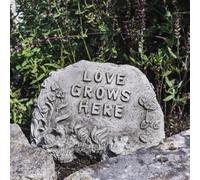 Stone Garden Sign"love Grows Here"