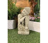 STONE GARDEN SLEEPING WELSH BUDDHA STATUE HAND CAST ORNAMENT