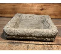 STONE GARDEN SQUARE BIRD BATH BOWL ORNAMENT BIRD BATH TOP ONLY