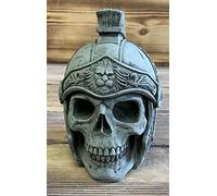 STONE GARDEN VIKING SKULL GOTHIC HUMAN HEAD ORNAMENT STATUE